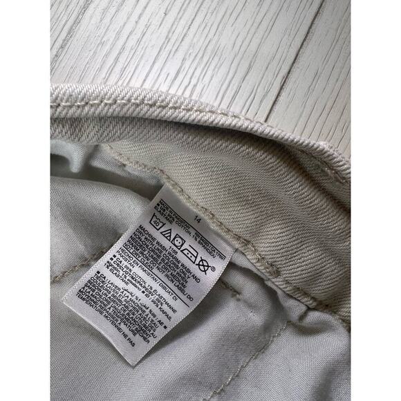 Old Navy ladies sz 14‎ sky hi straight khaki carpenter jeans. Cotton, elastane. - Picture 7 of 9